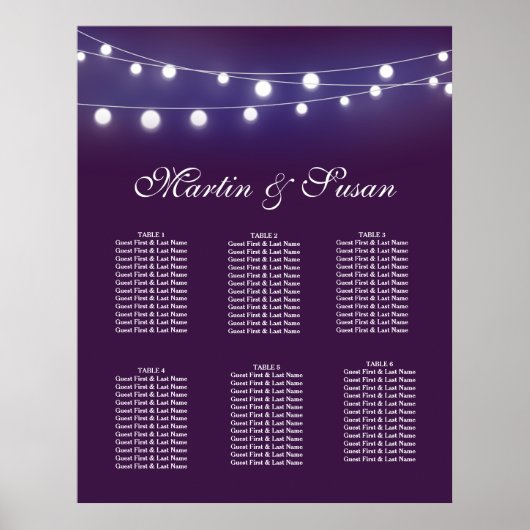 TABEL PLANNER Zitplaats Poster (Voorkant)