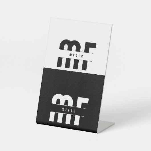 TABEL RECLAMEBORD MET VOETSTUK (Voorkant)