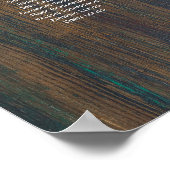 Tabel Rustic Wood Gypsophila SEATING CHART Poster (Hoek)