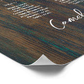 Tabel Rustisch hout Gypsophila FOTO-SEIEREND schui Poster (Hoek)