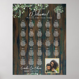 Tabel Rustisch hout Gypsophila FOTO-SEIEREND schui Poster