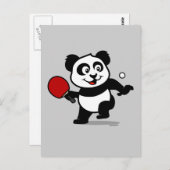 Tabel Tennis Panda Briefkaart (Voorkant / Achterkant)