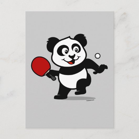 Tabel Tennis Panda Briefkaart (Voorkant)