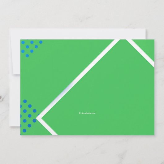 Tabel Tennis-uitnodiging Kaart (Achterkant)