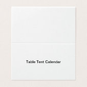 Tabel Tent Agenda Visitekaartje (Buitenkant ongevouwen)