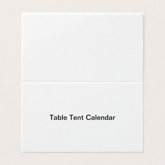 Tabel Tent Agenda Visitekaartje (Buitenkant ongevouwen)