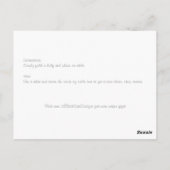 Tabel Tent gewassen Ashore Briefkaart (Achterkant)