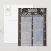 Tabel van de Verklaring van de rechten van het Man Briefkaart (Voorkant / Achterkant)
