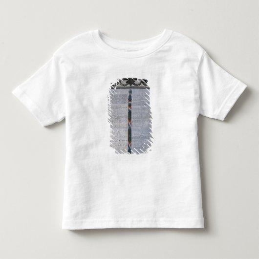 Tabel van de Verklaring van de rechten van het Man Kinder Shirts (Voorkant)