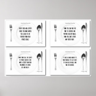 Tabel voor fitness geslaagd poster