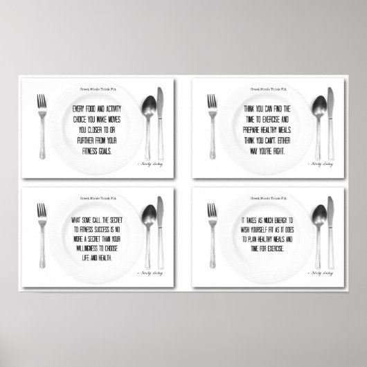 Tabel voor fitness geslaagd poster (Voorkant)