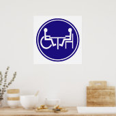 TABEL VOOR GEHANDICAPLEGIËNTE PARAPLEGIA-VRIEND POSTER (Keuken)