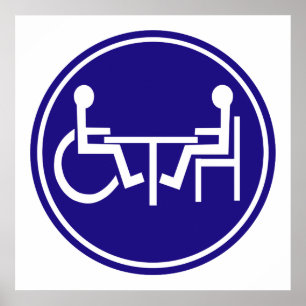TABEL VOOR GEHANDICAPLEGIËNTE PARAPLEGIA-VRIEND POSTER