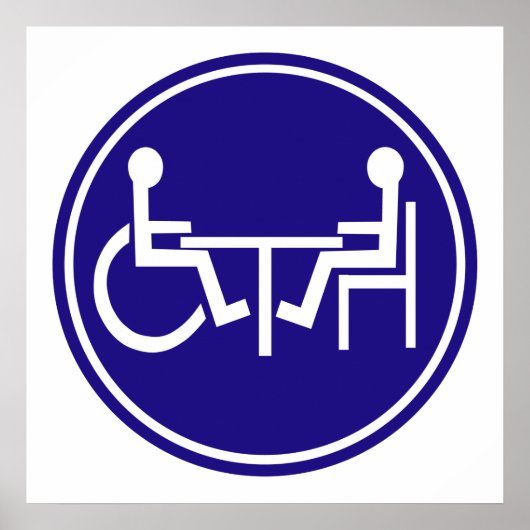 TABEL VOOR GEHANDICAPLEGIËNTE PARAPLEGIA-VRIEND POSTER (Voorkant)