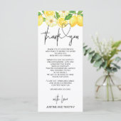 Tabel voor het ontvangen van weddenschappen Dank u Menu (Staand voorkant)