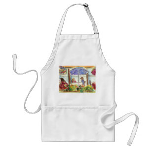 Tabel voor twee Apron (Pike Place Market Seattle) Standaard Schort