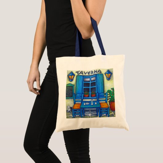 Tabel voor twee Griekse schilderende Canvas tas (Voorkant (product))