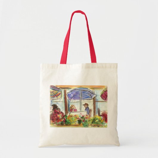 Tabel voor twee zakken (Pike Place Market Seattle) Tote Bag (Voorkant)