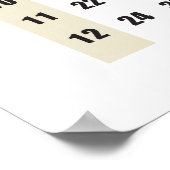 Tabel voor vermenigvuldiging (Times) Poster (Hoek)