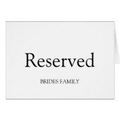 Tabel voorbehouden (Voorkant Horizontaal)