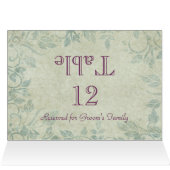 Tabel Zitplaats Naam Kaart (Binnen Horizontaal (Boven))