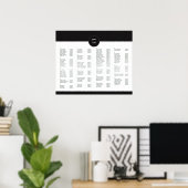 TABEL ZITPLAN KARAKTER : steunpunt 7 Poster (Thuiskantoor)