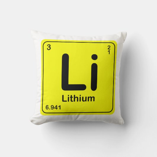 Tabela Periodica - Lithium Kussen (Voorkant)