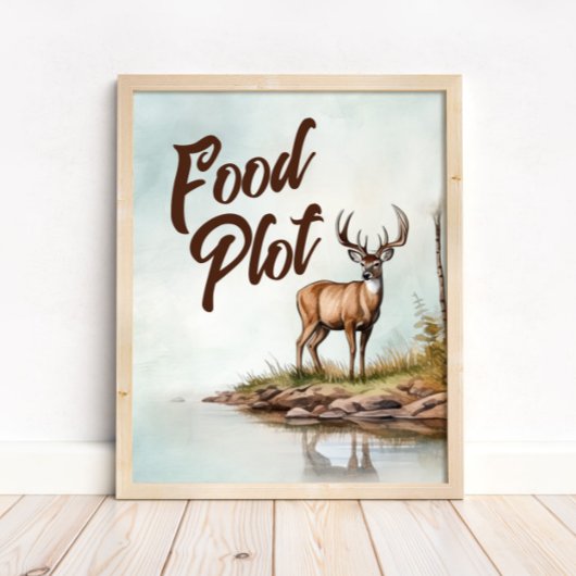 Tabelbord 'Geboortedsdag Voedselplot voor Hertenja Poster