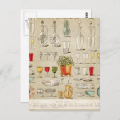 tabelglazen nieuwheid briefkaart (Voorkant / Achterkant)