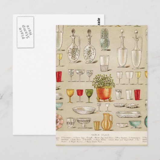  tabelglazen nieuwheid briefkaart (Voorkant / Achterkant)