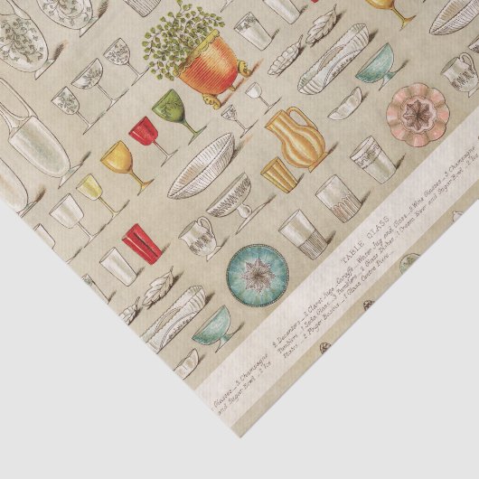  tabelglazen nieuwheid tissuepapier (Detail)