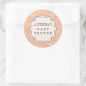 Tabellabel voor Baby shower-dessert peach Label st (Tas)
