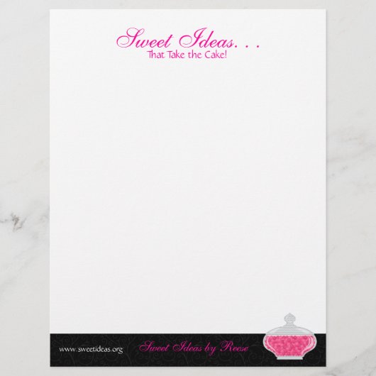 Tabellen met snoep Buffet en dessert Persoonlijk Briefhoofd (Voorkant)