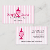 Tabellen met snoep Buffet en dessert Visitekaartje (Voorkant / Achterkant)