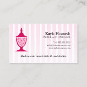 Tabellen met snoep Buffet en dessert Visitekaartje (Achterkant)