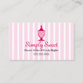 Tabellen met snoep Buffet en dessert Visitekaartje (Voorkant)