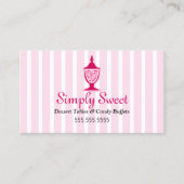 Tabellen met snoep Buffet en dessert Visitekaartje (Voorkant)