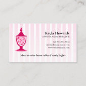 Tabellen met snoep Buffet en dessert Visitekaartje (Achterkant)