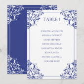 Tabellijstkaart Nadine-Zitkast | Royal Blue Kaart (Voorkant / Achterkant)