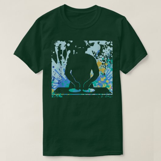 Tabelmuziek DJ omzetten T-shirt (Design voorkant)