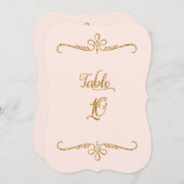 Tabelnummer 10, Fancy scriptlettertekens met besch Kaart (Voorkant / Achterkant)