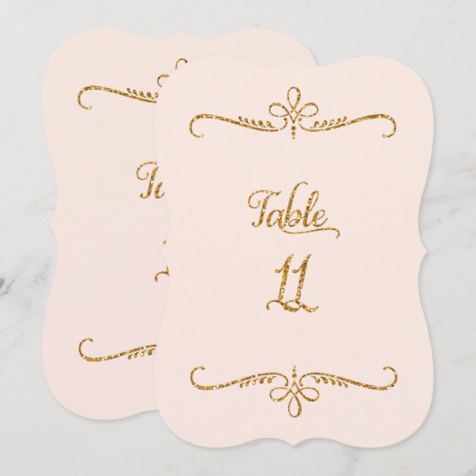 Tabelnummer 11, Fancy scriptlettertekens met besch Kaart (Voorkant / Achterkant)