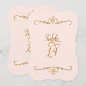 Tabelnummer 14, Fancy scriptlettertekens met besch Kaart (Voorkant / Achterkant)