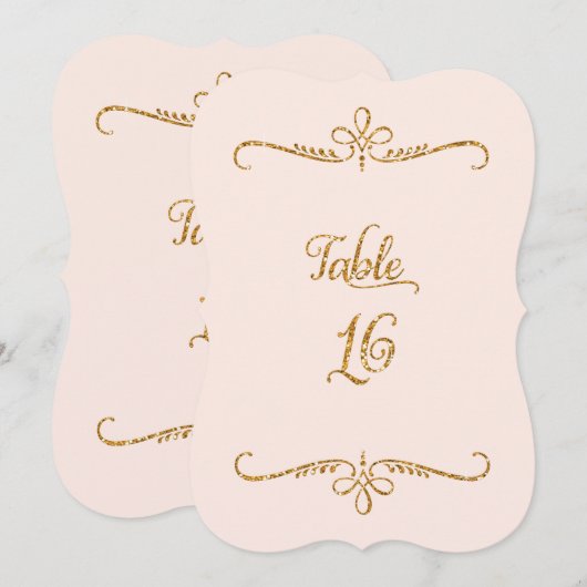 Tabelnummer 16, Fancy scriptlettertekens met besch Kaart (Voorkant / Achterkant)