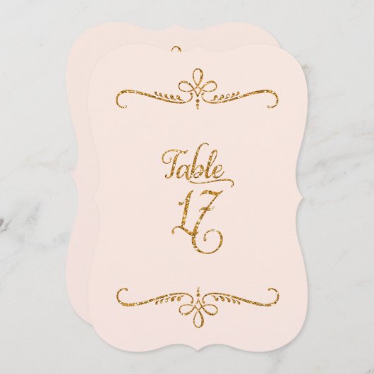 Tabelnummer 17, Fancy scriptlettertekens met besch Kaart (Voorkant / Achterkant)