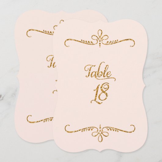 Tabelnummer 18, Fancy scriptlettertekens met besch Kaart (Voorkant / Achterkant)