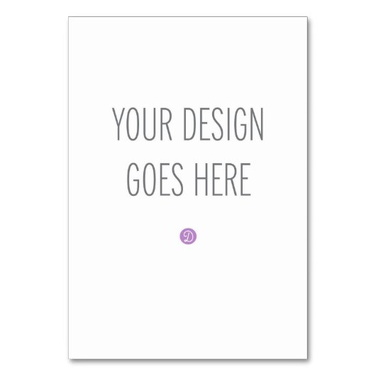 Tabelnummer (3,5x5") Afdrukservice Kaart (Voorkant)