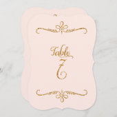 Tabelnummer 7, Fancy scriptlettertekens met beschr Kaart (Voorkant / Achterkant)