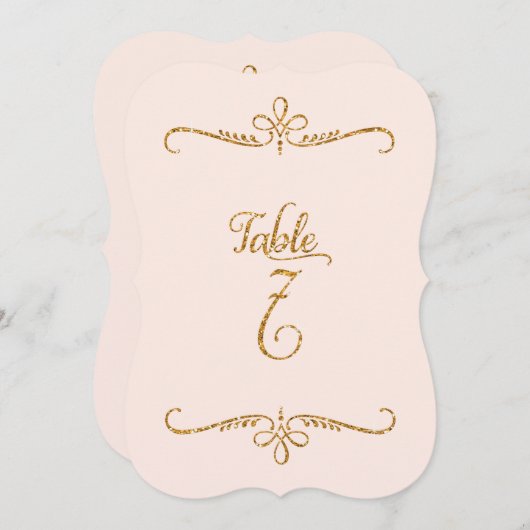 Tabelnummer 7, Fancy scriptlettertekens met beschr Kaart (Voorkant / Achterkant)