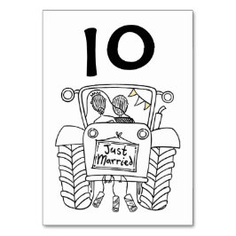 Tabelnummer aangepast land bruiloft kaart